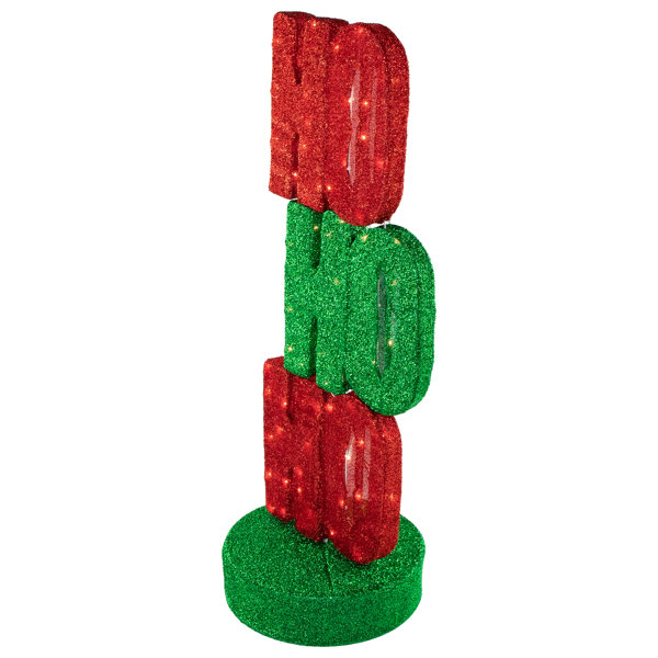 Northlight 39" Lighted Red and Green 'Ho Ho Ho' Outdoor Christmas Sign